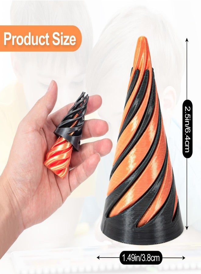 Veemok 3D Printed Spiral Cone Fidget Toy - Impossible Pyramid Passthrough Stress Relief Desk Toy for Anxiety, ADHD, Sensory Play & Desktop Decor (Multi-Color) - Image 5